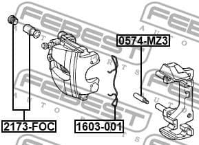 Spring, disc brake pad 1603-001