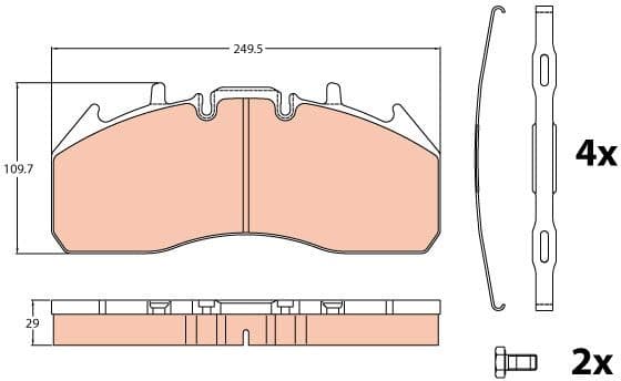 Brake Pad Set, disc brake GDB5096 - image 3