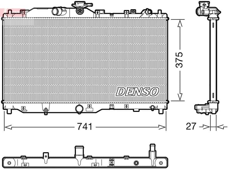 Radiator, engine cooling DRM44050