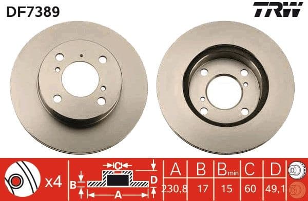 Brake Disc DF7389 - image 2