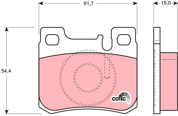 Brake Pad Set, disc brake COTEC GDB1130 - image 3