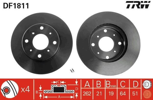 Brake Disc DF1811 - image 3