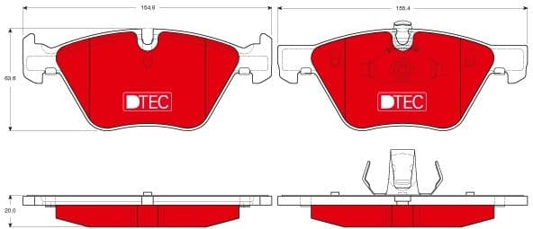 Brake Pad Set, disc brake DTEC COTEC GDB1559DTE - image 2