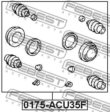 Repair Kit, brake caliper 0175-ACU35F - image 2