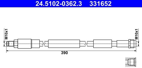 Brake Hose 24.5102-0362.3