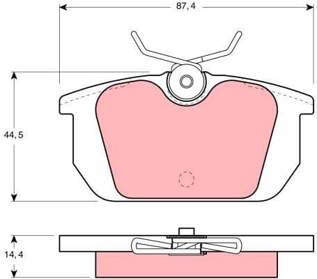 Brake Pad Set, disc brake GDB466 - image 2