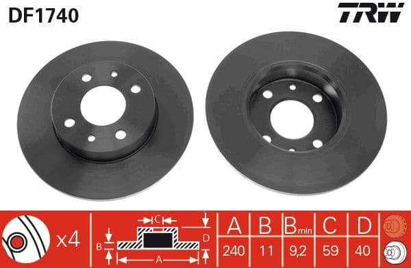 Brake Disc DF1740 - image 3