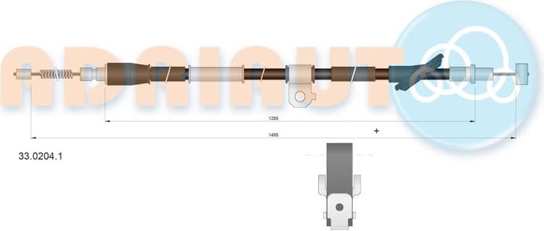 Cable Pull, parking brake 33.0204.1