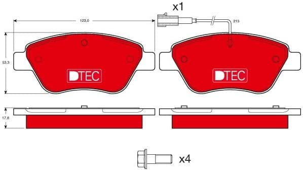 Brake Pad Set, disc brake DTEC COTEC GDB1482DTE - image 2