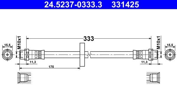 Brake Hose 24.5237-0333.3