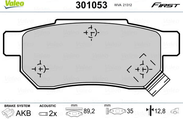 Brake Pad Set, disc brake ESSENTIAL 301053