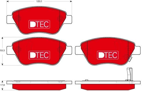 Brake Pad Set, disc brake DTEC COTEC GDB1700DTE - image 2