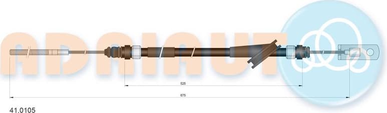 Cable Pull, clutch control 41.0105