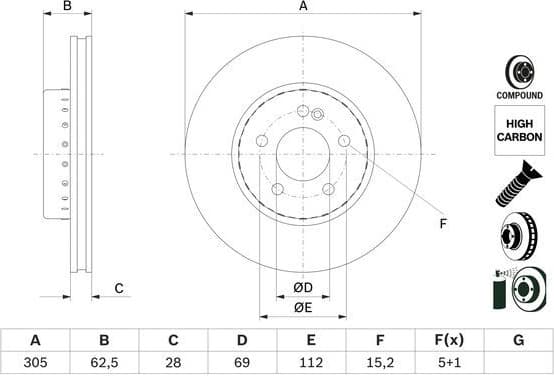 Brake Disc 0 986 479 H46