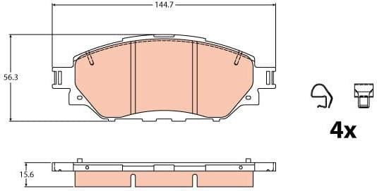 Brake Pad Set, disc brake GDB2196 - image 2
