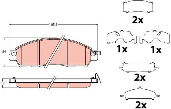 Brake Pad Set, disc brake GDB2182 - image 2