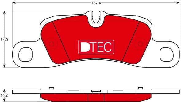 Brake Pad Set, disc brake DTEC COTEC GDB1839DTE - image 2