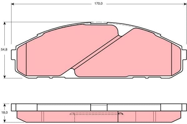 Brake Pad Set, disc brake GDB3394 - image 2
