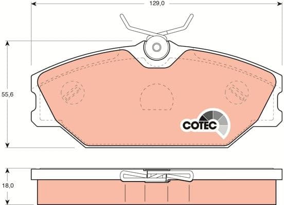 Brake Pad Set, disc brake COTEC GDB1405 - image 4