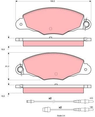 Brake Pad Set, disc brake GDB1336 - image 3