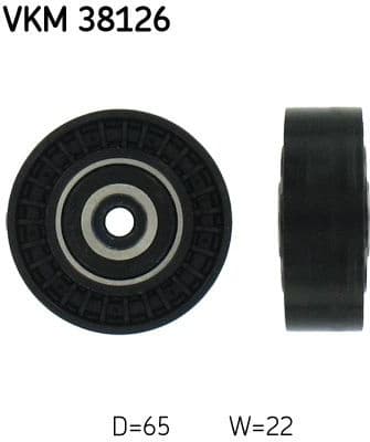 Deflection/Guide Pulley, V-ribbed belt VKM 38126 - image 2