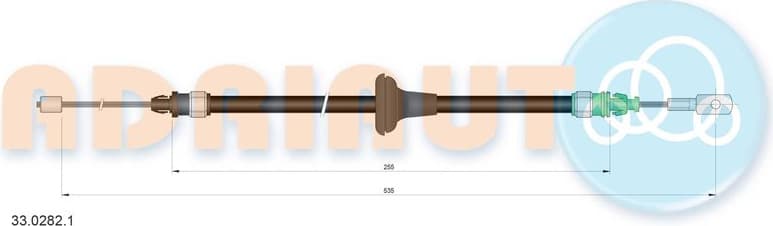 Cable handbrake 33.0282.1