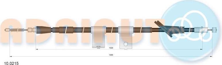 Cable Pull, parking brake 10.0215