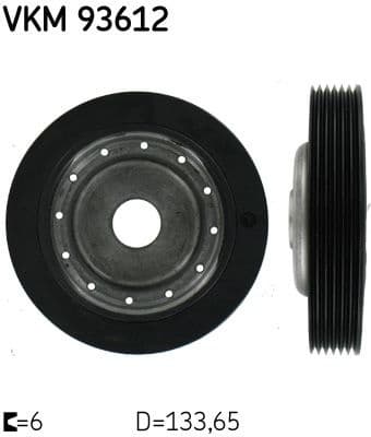 Belt Pulley, crankshaft VKM 93612 - image 2