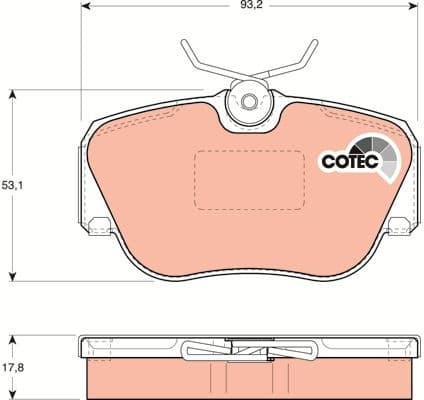 Brake Pad Set, disc brake COTEC GDB817 - image 3