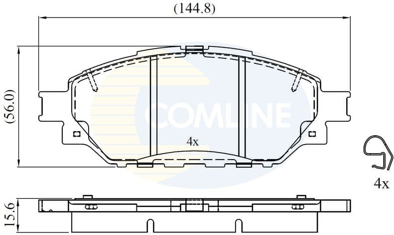 Brake Pad Set, disc brake CBP02305 - image 2