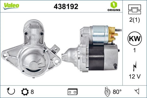 Starter VALEO ORIGINS NEW OE TECHNOLOGY 438192