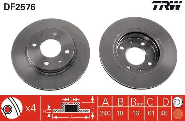 Brake Disc DF2576 - image 3