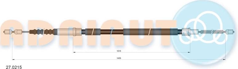 Cable Pull, parking brake 27.0215