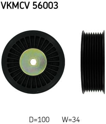 Deflection/Guide Pulley, V-ribbed belt VKMCV56003 - image 2