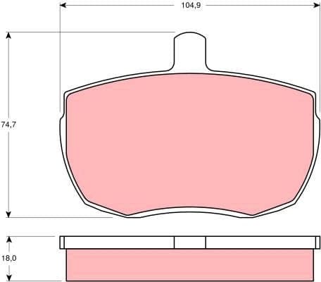 Brake Pad Set, disc brake GDB341 - image 2
