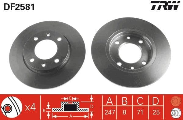 Brake Disc DF2581 - image 3