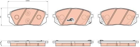 Brake Pad Set, disc brake COTEC GDB3530 - image 3