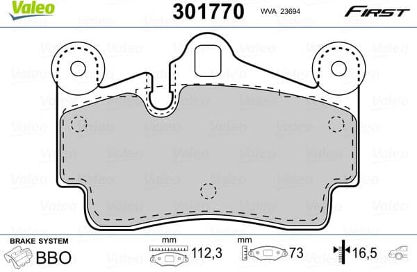 Brake Pad Set, disc brake ESSENTIAL 301770