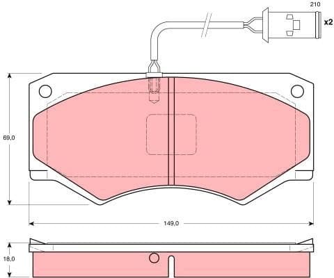 Brake Pad Set, disc brake GDB1248 - image 2
