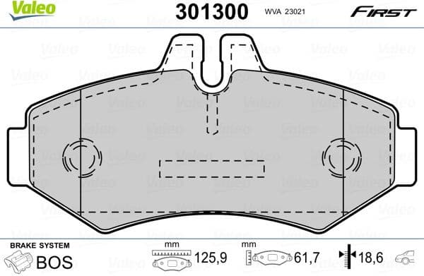 Brake Pad Set, disc brake ESSENTIAL 301300