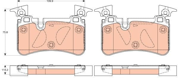 Brake Pad Set, disc brake GDB2061 - image 2