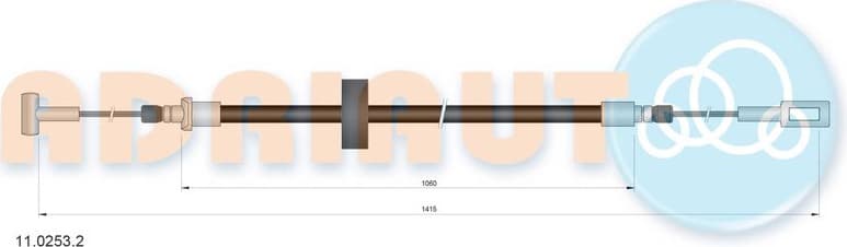 Cable Pull, parking brake 11.0253.2