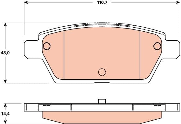Brake Pad Set, disc brake GDB3517 - image 2