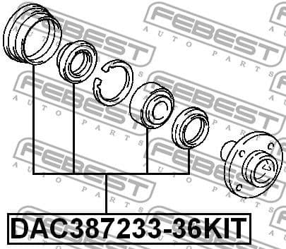 Wheel Bearing Kit DAC387233-36KIT - image 2