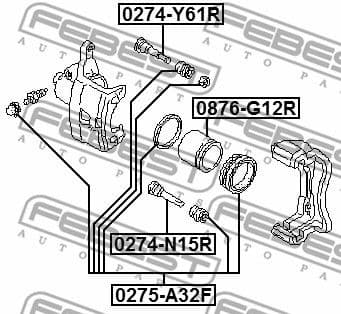 Guide Bolt, brake caliper 0274-N15R - image 2