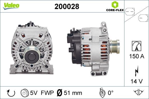 Alternator VALEO CORE-FLEX 200028