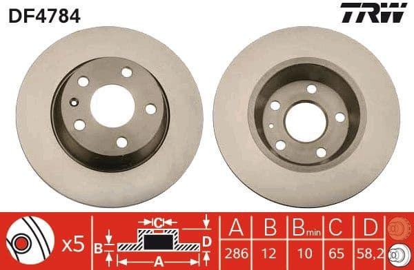 Brake Disc DF4784 - image 2