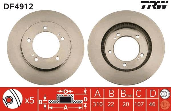 Brake Disc DF4912 - image 3