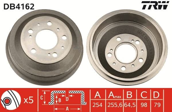 Brake Drum DB4162 - image 3