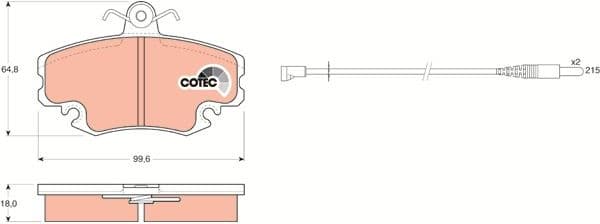 Brake Pad Set, disc brake COTEC GDB400 - image 4